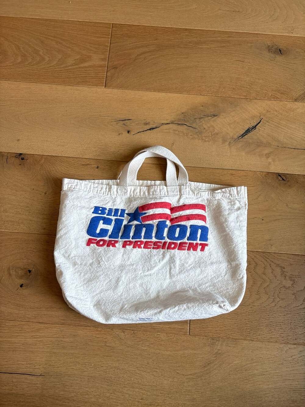Vintage Enviro-Tote Bill Clinton For President Campaign Canvas Tote Bag